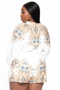 Plus Size Darlene Boarder Print Matching Set -Gold 7 Plus Size Darlene Boarder Print Matching Set -Gold -Kitchensuppliesdeal curvy sense matching sets plus size darlene boarder print matching set gold 32107192746081