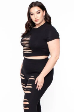 Front Page -Kitchensuppliesdeal curvy sense matching sets plus size distressed legging crop top set black 29707724587105