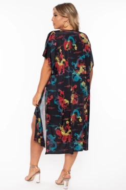 Bluebell Plus Size Dragon Kimono And Dress Set - Black 6 Bluebell Plus Size Dragon Kimono And Dress Set - Black -Kitchensuppliesdeal curvy sense matching sets plus size dragon kimono and dress set black 29703621378145