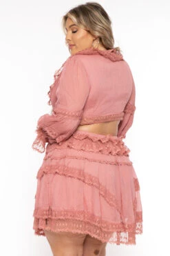 Plus Size Drina Lurex Chiffon Top & Skirt Set -Mauve 5 Plus Size Drina Lurex Chiffon Top & Skirt Set -Mauve -Kitchensuppliesdeal curvy sense matching sets plus size drina lurex chiffon top skirt set mauve 31901045227617