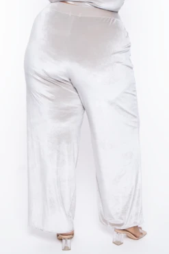 Plus Size Eloise Velour Bandeau & Pant Set - Stone -Kitchensuppliesdeal curvy sense matching sets plus size eloise velour bandeau pant set stone 29703424639073