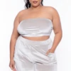 Plus Size Eloise Velour Bandeau & Pant Set - Stone 1 Plus Size Eloise Velour Bandeau & Pant Set - Stone -Kitchensuppliesdeal curvy sense matching sets plus size eloise velour bandeau pant set stone 29703477198945