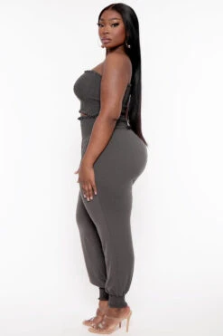 Plus Size Ginara Matching Jogger Set - Ash Grey 4 Plus Size Ginara Matching Jogger Set - Ash Grey -Kitchensuppliesdeal curvy sense matching sets plus size ginara matching jogger set ash grey 31792786276449