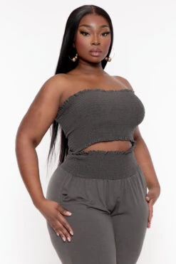Plus Size Ginara Matching Jogger Set - Ash Grey 5 Plus Size Ginara Matching Jogger Set - Ash Grey -Kitchensuppliesdeal curvy sense matching sets plus size ginara matching jogger set ash grey 31792786571361