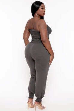 Plus Size Ginara Matching Jogger Set - Ash Grey 6 Plus Size Ginara Matching Jogger Set - Ash Grey -Kitchensuppliesdeal curvy sense matching sets plus size ginara matching jogger set ash grey 31792786866273