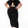 Plus Size Leanne Slinky Matching Set - Black -Kitchensuppliesdeal curvy sense matching sets plus size leanne slinky matching set black 29442562293857