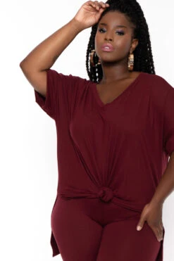 Plus Size Lexa Tee And Legging Pant Set - Burgundy -Kitchensuppliesdeal curvy sense matching sets plus size lexa tee and legging pant set burgundy 30026069704801