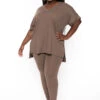 Plus Size Lexa Tee And Legging Pant Set - Mocha -Kitchensuppliesdeal curvy sense matching sets plus size lexa tee and legging pant set mocha 30026273063009