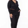 Plus Size Mila Lounge Jogger Set - Black 1 Plus Size Mila Lounge Jogger Set - Black -Kitchensuppliesdeal curvy sense matching sets plus size mila lounge jogger set black 29440899678305