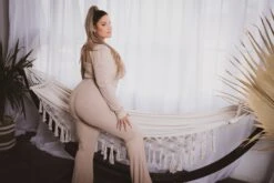 Plus Size Myla 2PC Cropped Matching Set - Khaki 7 Plus Size Myla 2PC Cropped Matching Set - Khaki -Kitchensuppliesdeal curvy sense matching sets plus size myla 2pc cropped matching set khaki 31476107903073