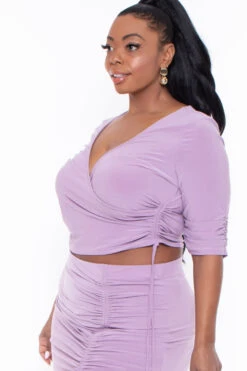 Plus Size Naila Matching Skirt Set- Lavender 4 Plus Size Naila Matching Skirt Set- Lavender -Kitchensuppliesdeal curvy sense matching sets plus size naila matching skirt set lavender 29447632224353