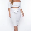 Plus Size Off The Shoulder Matching Set - Ivory 2 Plus Size Off The Shoulder Matching Set - Ivory -Kitchensuppliesdeal curvy sense matching sets plus size off the shoulder matching set ivory 29440230391905