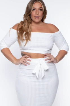 Plus Size Off The Shoulder Matching Set - Ivory 6 Plus Size Off The Shoulder Matching Set - Ivory -Kitchensuppliesdeal curvy sense matching sets plus size off the shoulder matching set ivory 29440233996385