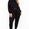 Plus Size Rachel Hoodie & Jogger Set - Black 1 Plus Size Rachel Hoodie & Jogger Set - Black -Kitchensuppliesdeal curvy sense matching sets plus size rachel hoodie jogger set black 29258059481185