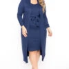 Plus Size Shayla 2PC Cardigan And Dress - Blue 2 Plus Size Shayla 2PC Cardigan And Dress - Blue -Kitchensuppliesdeal curvy sense matching sets plus size shayla 2pc cardigan and dress blue 31342729855073