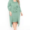 Plus Size Shayla 2PC Cardigan And Dress -Sage 1 Plus Size Shayla 2PC Cardigan And Dress -Sage -Kitchensuppliesdeal curvy sense matching sets plus size shayla 2pc cardigan and dress sage 32006594789473