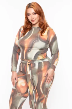 Plus Size Tie Dye Crop Top Pant Matching Set - Multi 4 Plus Size Tie Dye Crop Top Pant Matching Set - Multi -Kitchensuppliesdeal curvy sense matching sets plus size tie dye crop top pant matching set multi 29255629111393