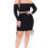 Plus Size Tiffany Matching Skirt Set- Black -Kitchensuppliesdeal curvy sense matching sets plus size tiffany matching skirt set black 29258559225953