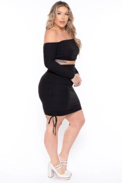 Plus Size Tiffany Matching Skirt Set- Black 5 Plus Size Tiffany Matching Skirt Set- Black -Kitchensuppliesdeal curvy sense matching sets plus size tiffany matching skirt set black 29272710152289