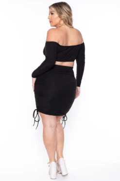 Plus Size Tiffany Matching Skirt Set- Black 6 Plus Size Tiffany Matching Skirt Set- Black -Kitchensuppliesdeal curvy sense matching sets plus size tiffany matching skirt set black 29272710217825