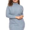 Plus Size Sharika Cable Knit Sweater - Blue 1 Plus Size Sharika Cable Knit Sweater - Blue -Kitchensuppliesdeal curvy sense sweaters cardigans plus size sharika cable knit sweater blue 30346758324321