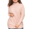 Plus Size Sharika Cable Knit Sweater - Pink 1 Plus Size Sharika Cable Knit Sweater - Pink -Kitchensuppliesdeal curvy sense sweaters cardigans plus size sharika cable knit sweater pink 30346773364833