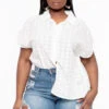 Ambiance Plus Size Teresa Eyelet Surpluce Back Top- White 1 Ambiance Plus Size Teresa Eyelet Surpluce Back Top- White -Kitchensuppliesdeal curvy sense tops plus size teresa eyelet surpluce back top white 31844592975969